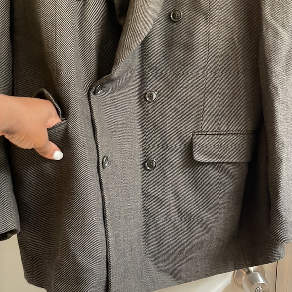 ♻️Ciero Athletic 100 Percent Pure Wool Brown Black Gray Men Blazer Jacket sz L46 - Picture 8 of 17